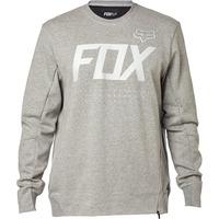 fox brawled tech crew fleece heather grey