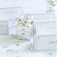 Foil Border Printable Wedding Place Cards Pack - White