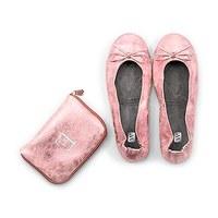 Foldable Flats Pocket Shoes - Pink - Large