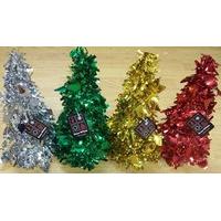 Foil Tinsel Table Top Christmas Tree Decoration 10.5\
