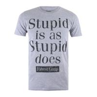 Forrest Gump Men\'s Stupid Is T-Shirt - Grey Marl - S