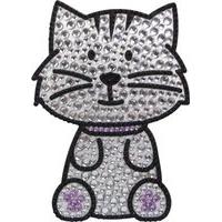 Fou Fou Grey Tabby Cat Rhinestone Stickers