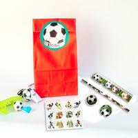 Football Red Filled Paper Party Bag Kits