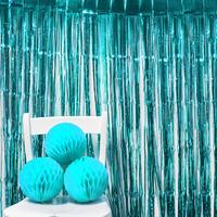 Foil Curtain Turquoise