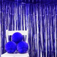 Foil Curtain Royal Blue