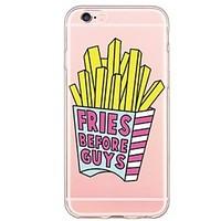For iPhone 7 French Fries TPU Soft Ultra-thin Back Cover Case Cover For Apple iPhone 6s 6 Plus SE 5s 5