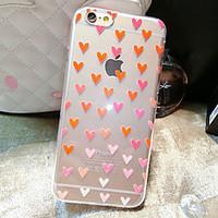 For iPhone 6 Case / iPhone 6 Plus Case Transparent / Pattern Case Back Cover Case Heart Soft TPU iPhone 6s Plus/6 Plus / iPhone 6s/6