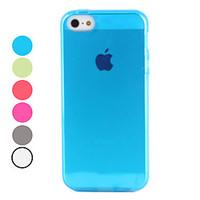 For iPhone 5 Case Transparent Case Back Cover Case Solid Color Soft TPU iPhone SE/5s/5