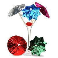 Foil Deco Cocktail Umbrellas (Pack of 100)