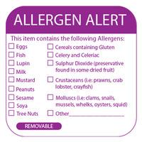 food allergen warning labels case of 9000