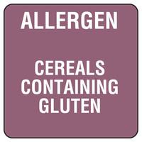 food allergen labels gluten roll of 500