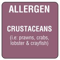 food allergen labels crustaceans case of 18 000