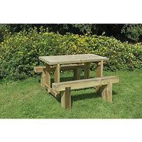 Forest Garden Sleeper Bench and Table Set 1.8m