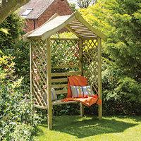 forest garden parisienne trellis arbour 1540 x 660 mm