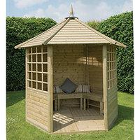 forest garden arden timber gazebo with assembly 2810 x 2450 mm