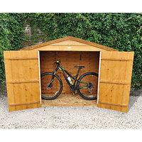 Forest Garden Overlap Timber Bike Store Dip Treated with Assembly - 7 x 3 ft