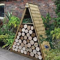 Forest Garden Overlap Timber Pinnacle Log Store - 5 x 21 ft