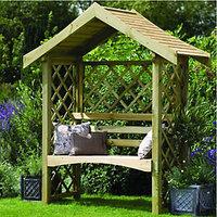 Forest Garden Brahms Trellis Arbour - 1770 x 940 mm