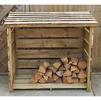 forest garden timber log store pressure treated 6 x 3 ft
