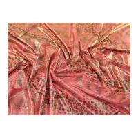 foil snakeskin stretch jersey dress fabric pink gold