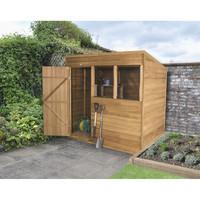 Forest Garden 7x5 Overlap Dip Treated Pent Shed