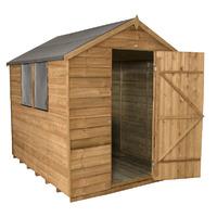 Forest Garden 6x8 Overlap Dip Treated Apex Shed with Installation