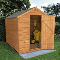Forest Garden 6x8 Overlap Dip Treated Apex Shed without Windows with Installation