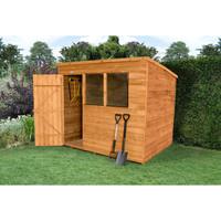 Forest Garden 8x6 Overlap Dip Treated Pent Shed