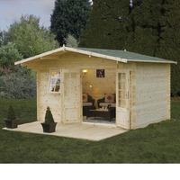 Forest 13ft x 10ft (4m x 3m) Buxton Log Cabin with 34mm log