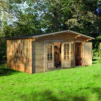 Forest 16ft x 11ft (4.8m x 3.5m) Wrekin Log Cabin