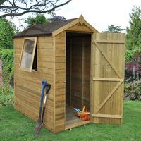 Forest Garden 4x6 Tongue and Groove Pressure Treated Apex Shed with Installation