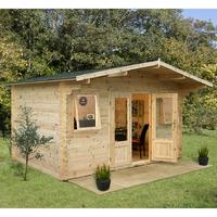 Forest 13ft x 13ft (4m x 4m) Nevis Log Cabin with 34mm log