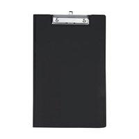 Fold Over Clipboard (Foolscap) with Pocket and Pen Holder (Black)