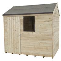 Forest Garden 8x6 Overlap Pressure Treated Reverse Apex Shed with Installation