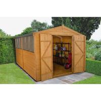 Forest Garden 8x12 Shiplap Dip Treated Double Door Apex Shed with Installation