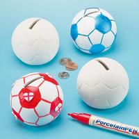 Football Ceramic Coin Banks (Box of 16)