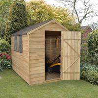 Forest Garden 6x8 Overlap Pressure Treated Apex Shed with Installation