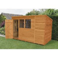 Forest Garden 10x6 Overlap Dip Treated Pent Shed with Installation