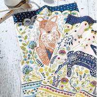 Fox Folk Animal Tea Towel