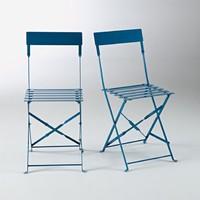 folding metal chair set of 2