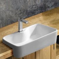 foggia 485cm x 375cm semi recessed rectangular washbasin