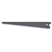 Form Twinslot Silver Matt Steel Shelf Bracket (D)320mm