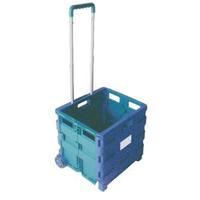 Folding Container Trolley Blue Green 356684