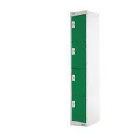 Four Compartment Locker Green Door 300mm Deep MC00022