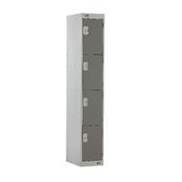 Four Compartment Locker Dark Grey Door 450mm Deep MC00057