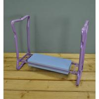 foldaway portable garden kneeler seat stool in lilac by gardman