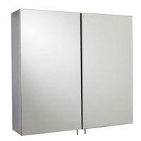 Fonteno Double Door Silver Mirror Cabinet