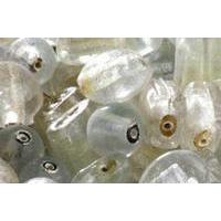 foil glass beads whitesclear