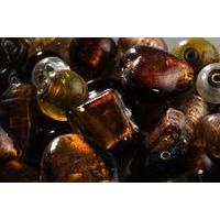 Foil Glass Beads. Browns