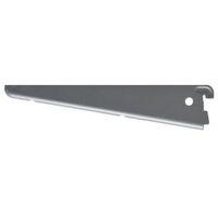 Form Twinslot Silver Matt Steel Shelf Brackets (D)220mm